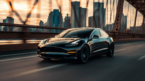 This is what a Tesla without hub caps looks like