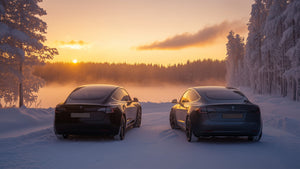 Tesla Camping in the Winter