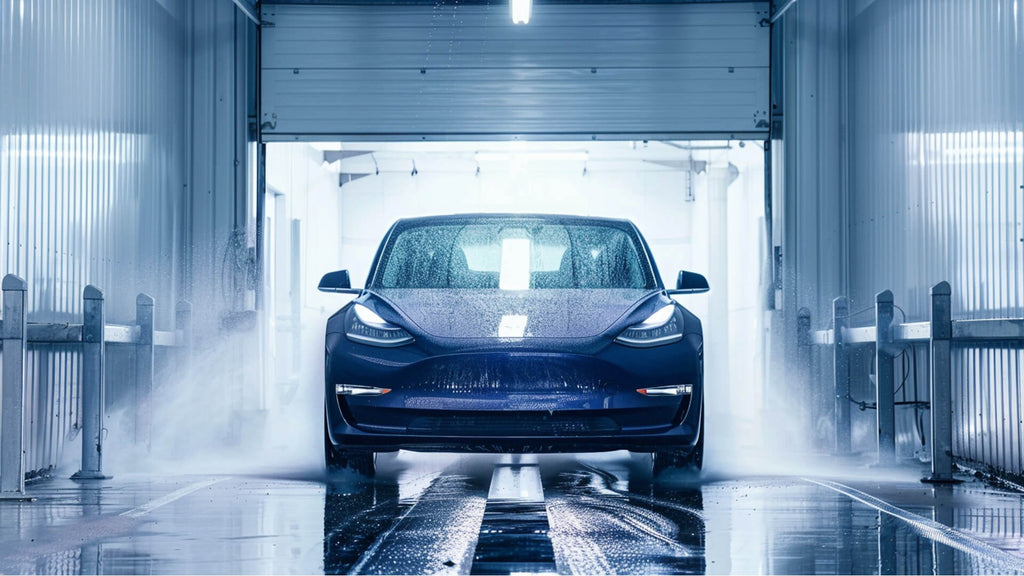 Stunning Tesla Car Wash Mode, Landscape Concept Stunning Tesla Car Wash Mode, Landscape Concept
